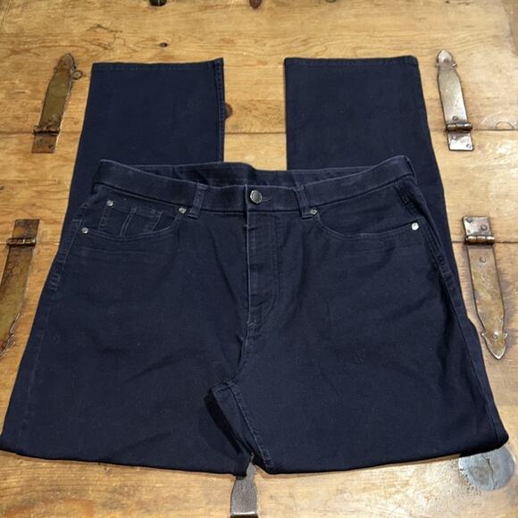 Mens Hart Schaffner Mart Navy Blue Textured Pants Size 36 - Picture 3 of 11